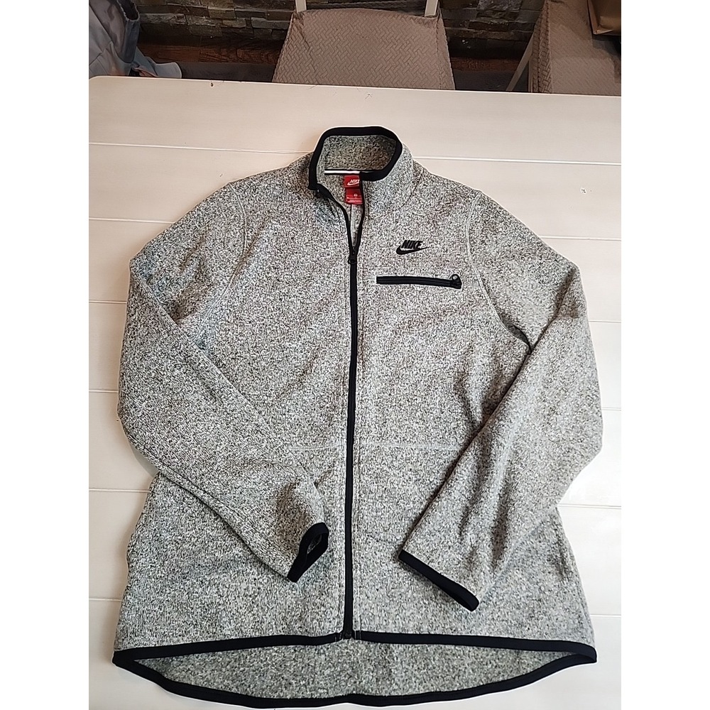 Nike Sportswear Summit Knit Fleece Full Zip Jacket Womens XL 914396 Heather Gray